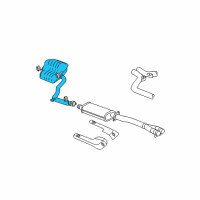 OEM Dodge Charger Exhaust Muffler And Resonator Diagram - 4578378AF