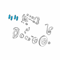 OEM 2010 Pontiac Vibe Front Pads Diagram - 19184911