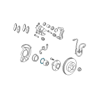 OEM 2009 Pontiac Vibe Ring, Front Wheel Bearing Retainer Diagram - 19184285