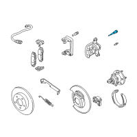 OEM 2000 Oldsmobile Alero Bolt, Front Brake Caliper Housing Diagram - 18025648