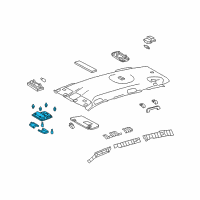OEM Toyota RAV4 Map Lamp Assembly Diagram - 81260-42061-B0