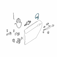 OEM 2015 BMW 328i GT xDrive Bowden Cable, Outside Door Handle, Rear Diagram - 51-22-7-291-413