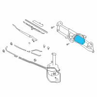 OEM 2008 Hyundai Tiburon Windshield Wiper Motor & Crank Arm Assembly Diagram - 98110-2C100