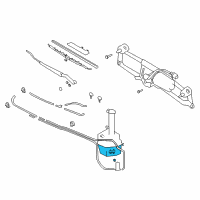 OEM 2005 Hyundai Tiburon Windshield Washer Reservoir Assembly Diagram - 98620-2C500