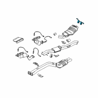 OEM 2005 BMW X3 Bracket Exhaust, Rear Diagram - 18-30-3-413-461