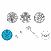 OEM 2017 Kia K900 Wheel Assembly-Temporary Diagram - 52910B1900