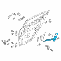 OEM 2017 Hyundai Elantra Latch Assembly-Rear Door, LH Diagram - 81410-F2000