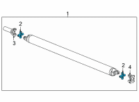 OEM 2021 Chevrolet Silverado 2500 HD U-Joint Diagram - 84922956