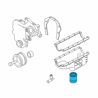 OEM Chevrolet Impala Filter, Oil Diagram - 25322835