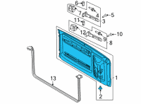 OEM 2021 Ford Bronco GATE ASY - LIFT Diagram - M2DZ-7840010-A