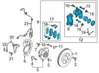 OEM 2022 Kia Niro EV Front Brake Assembly, Right Diagram - 58130K4000