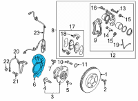 OEM Kia Niro EV Front Brake Disc Cover Diagram - 51755J9100