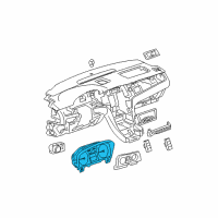 OEM Cadillac Escalade EXT Instrument Panel Gage CLUSTER Diagram - 25942288