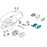 OEM 2012 Nissan Juke Multi Display Assembly Diagram - 24845-1KM3B