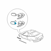 OEM 1999 Pontiac Sunfire Mirror Asm, Outside Rear View-LH (Electric) Diagram - 88892501