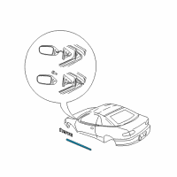 OEM 2001 Pontiac Sunfire Molding Asm, Front Side Door Center- LH (Paint To Match) Diagram - 88892077