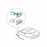 OEM 1995 Pontiac Sunfire Mirror Asm, Outside Rear View-RH (Manual) Diagram - 88892498