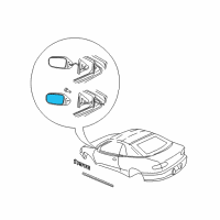 OEM 2001 Chevrolet Cavalier Mirror Kit, Outside Rear View Diagram - 12367168