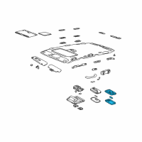 OEM 2004 Lexus GX470 Lamp Assembly, Rear Room Diagram - 81250-60010-A0