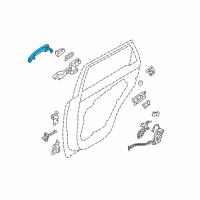 OEM 2011 Kia Sorento Rear Left Side Door Handle Diagram - 826512P010