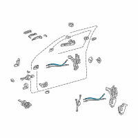 OEM 2003 Lexus LS430 Cable Assy, Front Door Inside Locking Diagram - 69750-50040