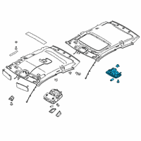 OEM 2020 Hyundai Veloster N Room Lamp Assembly Diagram - 92850-J9100-NNB