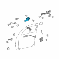 OEM 2015 Lexus LX570 Front Door Inside Handle Sub-Assembly Left Diagram - 67606-60030-C0