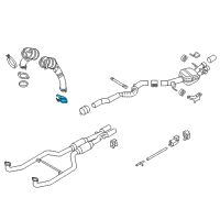 OEM 2019 BMW M6 Gran Coupe Holder Catalytic Converter Near Engine Diagram - 18-32-7-845-884