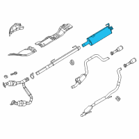 OEM 2019 Ram 1500 Classic Exhaust Muffler Diagram - 55398327AG