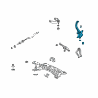 OEM 2000 Honda Accord Knuckle, Right Front Diagram - 51210-S4K-A00