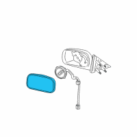 OEM 2007 Cadillac DTS Mirror Glass Diagram - 10387620