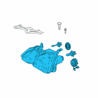 OEM 2003 Lexus LX470 Headlamp Assembly, Right Diagram - 81110-6A082