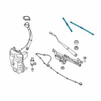 OEM 2018 BMW X2 Front Blade Wiper Arm Diagram - 61-61-2-455-085