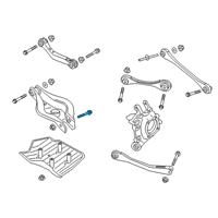 OEM Toyota GR Supra Lower Control Arm Mount Bolt Diagram - 90118-WA291