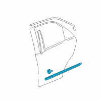 OEM 2002 Acura TL Protector, Left Rear Door (Satin Silver Metallic) Diagram - 75323-S0K-A01ZF
