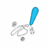 OEM Lincoln Zephyr Water Pump Belt Diagram - 6E5Z-8620-CA
