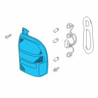 OEM 2001 Chevrolet Tracker Lamp, Tail Diagram - 91174688