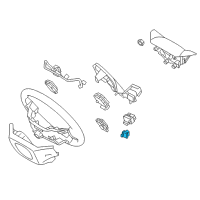 OEM 2016 Hyundai Santa Fe Steering Switch Assembly, Left Diagram - 96750-2W100-NBC