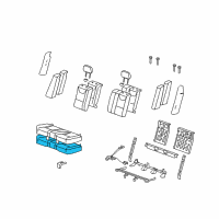 OEM 2012 Chevrolet Malibu Pad, Rear Seat Cushion (W/Wire) Diagram - 22771449