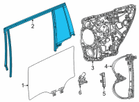 OEM 2021 Jeep Grand Cherokee L GLASS-DOOR GLASS RUN WITH GLASS Diagram - 68458850AC