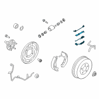 OEM Mercury Mariner Brake Shoes Spring Diagram - 8L8Z-2A225-A