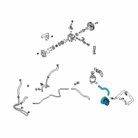 OEM Nissan Maxima Hose Assembly Suction, Power Steering Diagram - 49717-ZB000