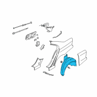 OEM 1998 BMW 540i Cover, Wheel Housing, Rear Left Diagram - 51-71-8-172-461