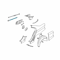 OEM 2002 BMW 525i Actuator Bowden Cable Diagram - 51-25-8-208-923