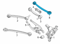 OEM 2022 BMW M4 Wishbone With Rubber Mount, Bottom Diagram - 33-32-2-284-534