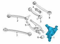 OEM 2021 BMW M3 WHEEL CARRIER, REAR LEFT Diagram - 33-30-8-095-657