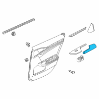 OEM 2019 Honda Civic Armrest Assy., R. RR. Door Lining *NH900L* (DEEP BLACK) Diagram - 83704-TGG-A71ZB