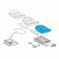 OEM 2013 BMW 550i GT Foam Section, Comfort Seat, A/C Diagram - 52-10-9-174-841