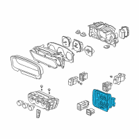 OEM 1997 Honda CR-V Switch Assembly, Power Window Master (Seagull Gray) Diagram - 35750-S10-A01ZA