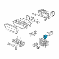 OEM 2000 Honda CR-V Switch Assembly, Remote Control Mirror (Classy Gray) Diagram - 35190-S04-901ZB